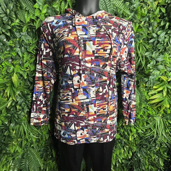 Eye Candy Tops Women 3XL Red Shirt Printed Graphic Hoodie Long Sleeve 0151 - Picture 1 of 9